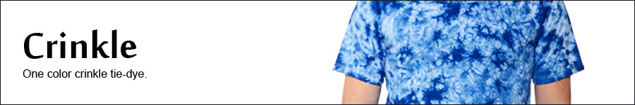 Crinkle one color Tie-Dye T-Shirts